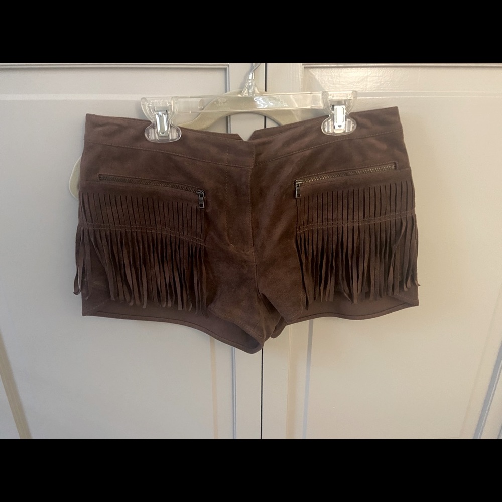 BCBG suede shorts